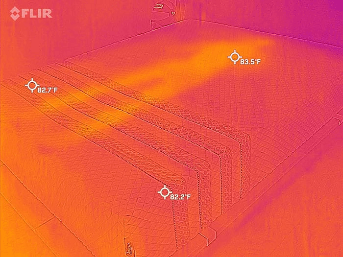 Leesa Sapira Hybrid after cooling test