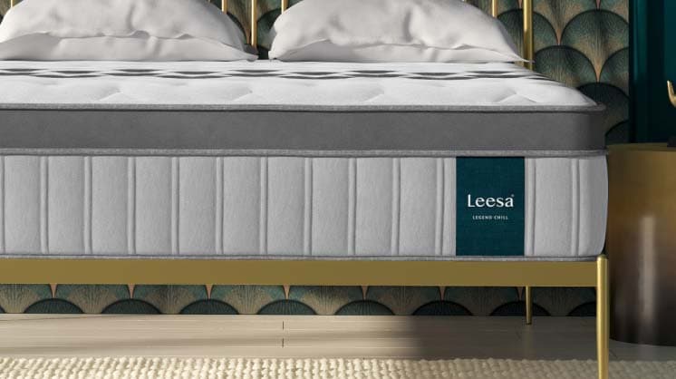 Leesa Legend Chill mattress with pillows on top
